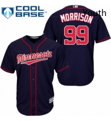 Youth Majestic Minnesota Twins 99 Logan Morrison Replica Navy Blue Alternate Road Cool Base MLB Jersey Youth Majestic Minnesota Twins 99 Logan Morrison Replica Navy Blue Alternate Road Cool Base MLB Jersey