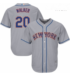 Mens Majestic New York Mets 20 Neil Walker Replica Grey Road Cool Base MLB Jersey Mens Majestic New York Mets 20 Neil Walker Replica Grey Road Cool Base MLB Jersey