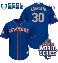 Mens Majestic New York Mets 30 Michael Conforto Replica Royal Blue Alternate Road Cool Base 2015 World Series MLB Jersey Mens Majestic New York Mets 30 Michael Conforto Replica Royal Blue Alternate Road Cool Base 2015 World Series MLB Jersey