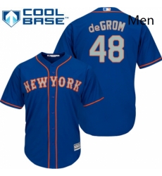 Mens Majestic New York Mets 48 Jacob deGrom Replica Royal Blue Alternate Road Cool Base MLB Jersey Mens Majestic New York Mets 48 Jacob deGrom Replica Royal Blue Alternate Road Cool Base MLB Jersey