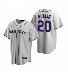 Mens Nike New York Mets 20 Pete Alonso Gray Road Stitched Baseball Jersey Mens Nike New York Mets 20 Pete Alonso Gray Road Stitched Baseball Jersey