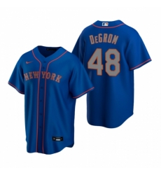 Mens Nike New York Mets 48 Jacob deGrom Royal Alternate Road Stitched Baseball Jerse Mens Nike New York Mets 48 Jacob deGrom Royal Alternate Road Stitched Baseball Jerse
