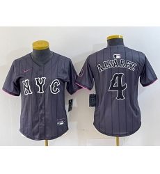 Women New York Mets 4 Francisco Alvarez Graphite 2024 City Connect Limited Stitched Baseball Jersey 1 Women New York Mets 4 Francisco Alvarez Graphite 2024 City Connect Limited Stitched Baseball Jersey 1