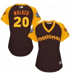 Womens Majestic New York Mets 20 Neil Walker Authentic Brown 2016 All Star National League BP Cool Base MLB Jersey Womens Majestic New York Mets 20 Neil Walker Authentic Brown 2016 All Star National League BP Cool Base MLB Jersey