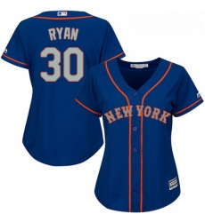 Womens Majestic New York Mets 30 Nolan Ryan Replica Royal Blue Alternate Road Cool Base MLB Jersey Womens Majestic New York Mets 30 Nolan Ryan Replica Royal Blue Alternate Road Cool Base MLB Jersey