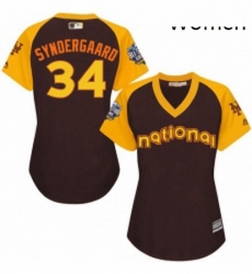 Womens Majestic New York Mets 34 Noah Syndergaard Authentic Brown 2016 All Star National League BP Cool Base MLB Jersey Womens Majestic New York Mets 34 Noah Syndergaard Authentic Brown 2016 All Star National League BP Cool Base MLB Jersey