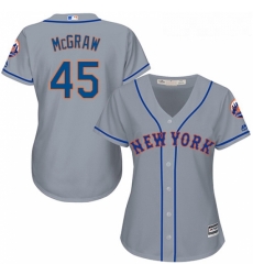 Womens Majestic New York Mets 45 Tug McGraw Authentic Grey Road Cool Base MLB Jersey Womens Majestic New York Mets 45 Tug McGraw Authentic Grey Road Cool Base MLB Jersey