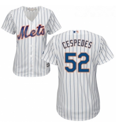 Womens Majestic New York Mets 52 Yoenis Cespedes Authentic White Home Cool Base MLB Jersey Womens Majestic New York Mets 52 Yoenis Cespedes Authentic White Home Cool Base MLB Jersey