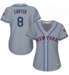 Womens Majestic New York Mets 8 Gary Carter Authentic Grey Road Cool Base MLB Jersey Womens Majestic New York Mets 8 Gary Carter Authentic Grey Road Cool Base MLB Jersey