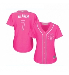 Womens New York Mets 7 Gregor Blanco Authentic Pink Fashion Cool Base Baseball Jersey Womens New York Mets 7 Gregor Blanco Authentic Pink Fashion Cool Base Baseball Jersey