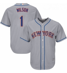 Youth Majestic New York Mets 1 Mookie Wilson Authentic Grey Road Cool Base MLB Jersey Youth Majestic New York Mets 1 Mookie Wilson Authentic Grey Road Cool Base MLB Jersey