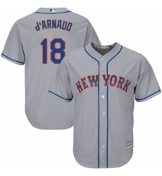 Youth Majestic New York Mets 18 Travis dArnaud Replica Grey Road Cool Base MLB Jersey Youth Majestic New York Mets 18 Travis dArnaud Replica Grey Road Cool Base MLB Jersey