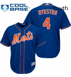 Youth Majestic New York Mets 4 Lenny Dykstra Replica Royal Blue Alternate Home Cool Base MLB Jersey Youth Majestic New York Mets 4 Lenny Dykstra Replica Royal Blue Alternate Home Cool Base MLB Jersey