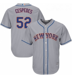Youth Majestic New York Mets 52 Yoenis Cespedes Authentic Grey Road Cool Base MLB Jersey Youth Majestic New York Mets 52 Yoenis Cespedes Authentic Grey Road Cool Base MLB Jersey