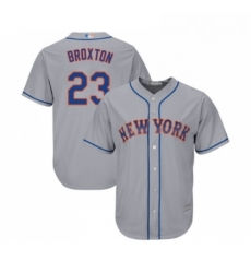 Youth New York Mets 23 Keon Broxton Authentic Grey Road Cool Base Baseball Jersey Youth New York Mets 23 Keon Broxton Authentic Grey Road Cool Base Baseball Jersey