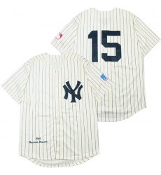 Men New York Yankees 15 Thurman Munson Cream 1969 Throwback Jersey Men New York Yankees 15 Thurman Munson Cream 1969 Throwback Jersey
