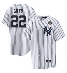 Men New York Yankees 22 Juan Soto White 2024 World Series With Name Cool Base Stitched Baseball Jersey Men New York Yankees 22 Juan Soto White 2024 World Series With Name Cool Base Stitched Baseball Jersey