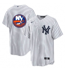 Men New York Yankees 26 Islanders White Cool Base Stitched Jersey Men New York Yankees 26 Islanders White Cool Base Stitched Jersey