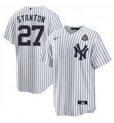 Men New York Yankees 27 Giancarlo Stanton White 2024 World Series With Name Cool Base Stitched Baseball Jersey Men New York Yankees 27 Giancarlo Stanton White 2024 World Series With Name Cool Base Stitched Baseball Jersey