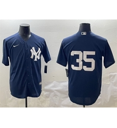 Men New York Yankees 35 Cody Bellinger Navy Cool Base Stitched Baseball Jersey Men New York Yankees 35 Cody Bellinger Navy Cool Base Stitched Baseball Jersey