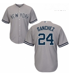 Mens Majestic New York Yankees 24 Gary Sanchez Replica Grey Road MLB Jersey Mens Majestic New York Yankees 24 Gary Sanchez Replica Grey Road MLB Jersey