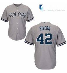 Mens Majestic New York Yankees 42 Mariano Rivera Replica Grey Road MLB Jersey Mens Majestic New York Yankees 42 Mariano Rivera Replica Grey Road MLB Jersey