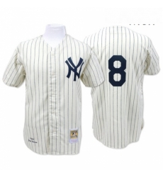 Mens Mitchell and Ness New York Yankees 8 Yogi Berra Replica White Throwback MLB Jersey Mens Mitchell and Ness New York Yankees 8 Yogi Berra Replica White Throwback MLB Jersey