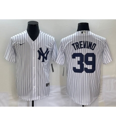 Men's New York Yankees #39 Jose Trevino White Cool Base Stitched Baseball Jersey Men's New York Yankees #39 Jose Trevino White Cool Base Stitched Baseball Jersey