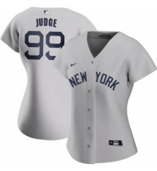 Women New York Yankees 99 Aaron Judge Nike Alternate 2020 MLB Player Jersey Gray Women New York Yankees 99 Aaron Judge Nike Alternate 2020 MLB Player Jersey Gray