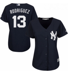 Womens Majestic New York Yankees 13 Alex Rodriguez Authentic Navy Blue Alternate MLB Jersey Womens Majestic New York Yankees 13 Alex Rodriguez Authentic Navy Blue Alternate MLB Jersey