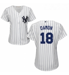 Womens Majestic New York Yankees 18 Johnny Damon Authentic White Home MLB Jersey Womens Majestic New York Yankees 18 Johnny Damon Authentic White Home MLB Jersey