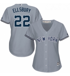 Womens Majestic New York Yankees 22 Jacoby Ellsbury Replica Grey Road MLB Jersey Womens Majestic New York Yankees 22 Jacoby Ellsbury Replica Grey Road MLB Jersey