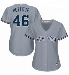 Womens Majestic New York Yankees 46 Andy Pettitte Authentic Grey Road MLB Jersey Womens Majestic New York Yankees 46 Andy Pettitte Authentic Grey Road MLB Jersey