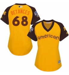 Womens Majestic New York Yankees 68 Dellin Betances Authentic Yellow 2016 All Star American League BP Cool BaseMLB Jersey Womens Majestic New York Yankees 68 Dellin Betances Authentic Yellow 2016 All Star American League BP Cool BaseMLB Jersey