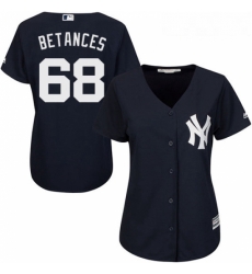 Womens Majestic New York Yankees 68 Dellin Betances Replica Navy Blue Alternate MLB Jersey Womens Majestic New York Yankees 68 Dellin Betances Replica Navy Blue Alternate MLB Jersey