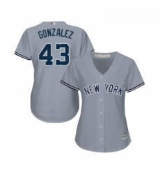 Womens New York Yankees 43 Gio Gonzalez Authentic Grey Road Baseball Jersey Womens New York Yankees 43 Gio Gonzalez Authentic Grey Road Baseball Jersey