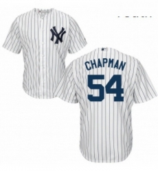 Youth Majestic New York Yankees 54 Aroldis Chapman Replica White Home MLB Jersey Youth Majestic New York Yankees 54 Aroldis Chapman Replica White Home MLB Jersey