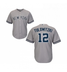 Youth New York Yankees 12 Troy Tulowitzki Authentic Grey Road Baseball Jersey Youth New York Yankees 12 Troy Tulowitzki Authentic Grey Road Baseball Jersey