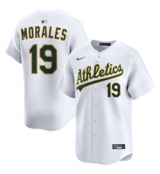 Men Athletics Nike Home Limited Custom Jersey White Morales Luis 19