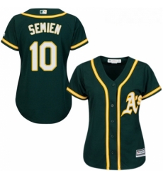 Womens Majestic Oakland Athletics 10 Marcus Semien Replica Green Alternate 1 Cool Base MLB Jersey Womens Majestic Oakland Athletics 10 Marcus Semien Replica Green Alternate 1 Cool Base MLB Jersey