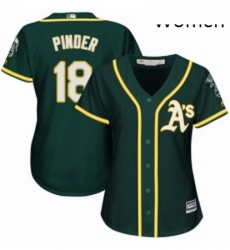 Womens Majestic Oakland Athletics 18 Chad Pinder Replica Green Alternate 1 Cool Base MLB Jersey Womens Majestic Oakland Athletics 18 Chad Pinder Replica Green Alternate 1 Cool Base MLB Jersey