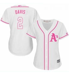Womens Majestic Oakland Athletics 2 Khris Davis Replica White Fashion Cool Base MLB Jersey Womens Majestic Oakland Athletics 2 Khris Davis Replica White Fashion Cool Base MLB Jersey