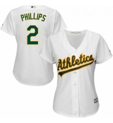 Womens Majestic Oakland Athletics 2 Tony Phillips Authentic White Home Cool Base MLB Jersey Womens Majestic Oakland Athletics 2 Tony Phillips Authentic White Home Cool Base MLB Jersey