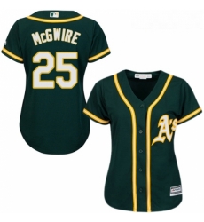 Womens Majestic Oakland Athletics 25 Mark McGwire Replica Green Alternate 1 Cool Base MLB Jersey Womens Majestic Oakland Athletics 25 Mark McGwire Replica Green Alternate 1 Cool Base MLB Jersey