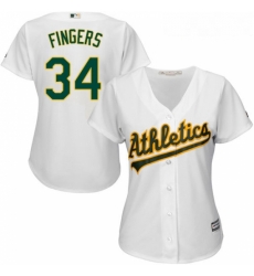 Womens Majestic Oakland Athletics 34 Rollie Fingers Replica White Home Cool Base MLB Jersey Womens Majestic Oakland Athletics 34 Rollie Fingers Replica White Home Cool Base MLB Jersey