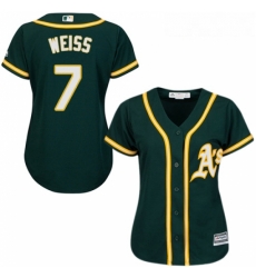 Womens Majestic Oakland Athletics 7 Walt Weiss Authentic Green Alternate 1 Cool Base MLB Jersey Womens Majestic Oakland Athletics 7 Walt Weiss Authentic Green Alternate 1 Cool Base MLB Jersey