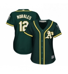Womens Oakland Athletics 12 Kendrys Morales Replica Green Alternate 1 Cool Base Baseball Jersey Womens Oakland Athletics 12 Kendrys Morales Replica Green Alternate 1 Cool Base Baseball Jersey