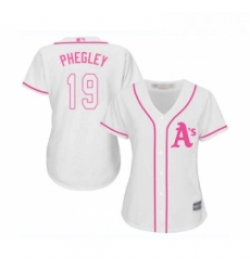 Womens Oakland Athletics 19 Josh Phegley Replica White Fashion Cool Base Baseball Jersey Womens Oakland Athletics 19 Josh Phegley Replica White Fashion Cool Base Baseball Jersey