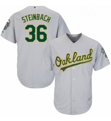 Youth Majestic Oakland Athletics 36 Terry Steinbach Replica Grey Road Cool Base MLB Jersey Youth Majestic Oakland Athletics 36 Terry Steinbach Replica Grey Road Cool Base MLB Jersey