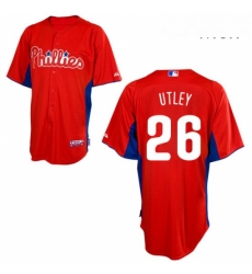Mens Majestic Philadelphia Phillies 26 Chase Utley Replica Red 2011 Cool Base BP MLB Jersey Mens Majestic Philadelphia Phillies 26 Chase Utley Replica Red 2011 Cool Base BP MLB Jersey